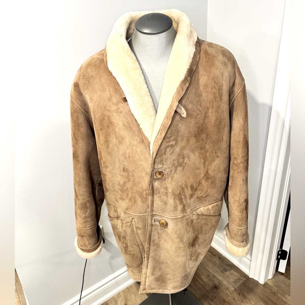 Hide Society 3/4 length Suede sheepsk coat. XL